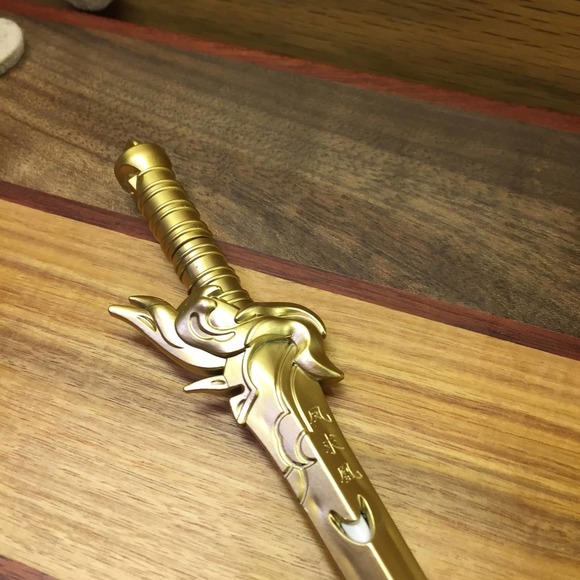 Golden Colored Longsword Secret Hidden Writing Pen - Picture 3 of 4